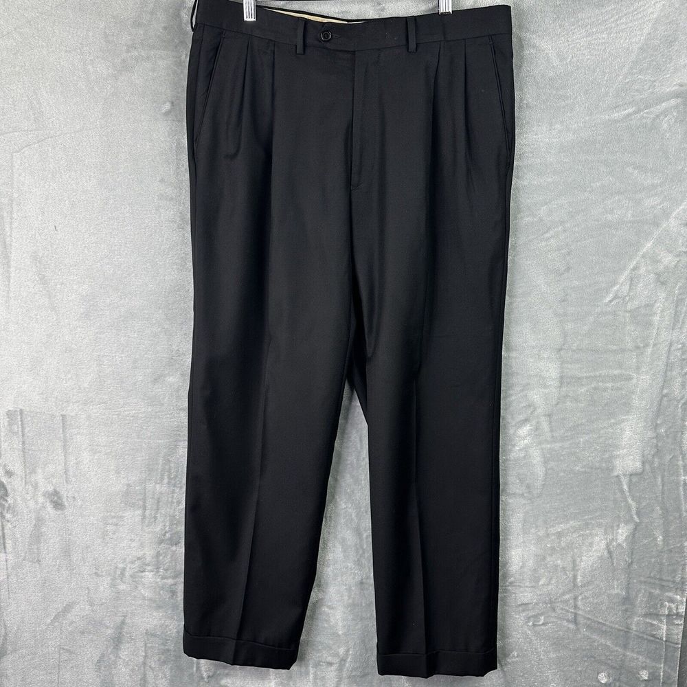 santorelli mens pants Black Como 2 Wool‎ Trousers 35*
